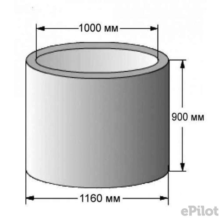 Кольцо стеновое КС 10.9, фотография 1